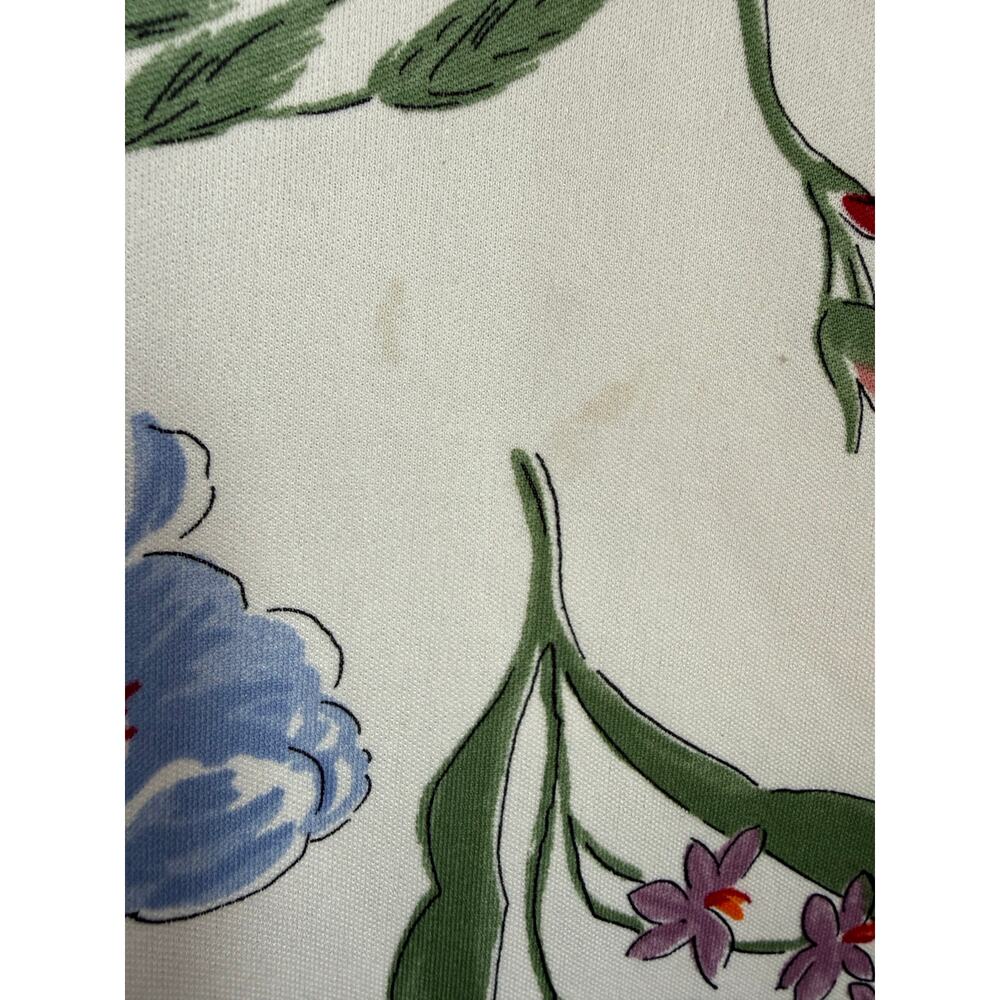 Vintage Georgie Keyloun Floral Kaftan Dress Red Stripe Hawaiian Print Size Small - Picture 6 of 7